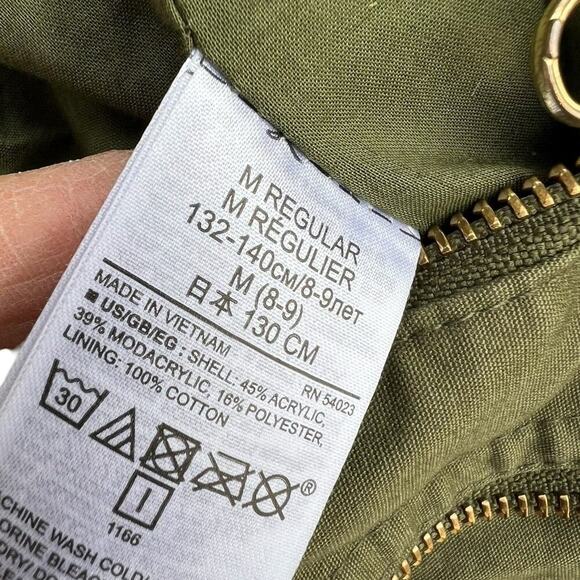 Gap KIDS SIZE M REGULAR. olive green jacket & hood that has a removable lining - Picture 12 of 12